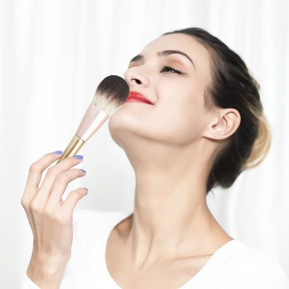 Makeup Brushes Professional Makeup Brushes Sets 9 Pcs Golden Make-up Brush Sets - Picture 7 of 8